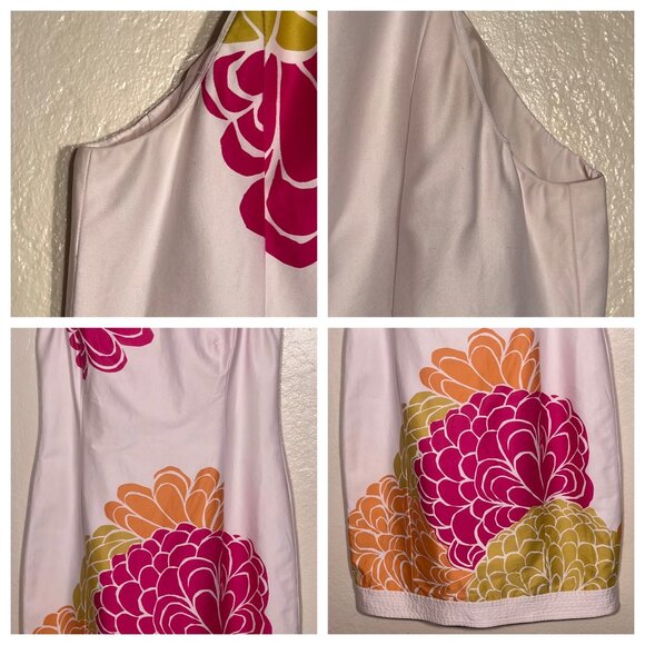 Jones New York Floral 6 Sleeveless Sheath Dress Pink/Orange/Green Y2K Retro - Picture 4 of 16